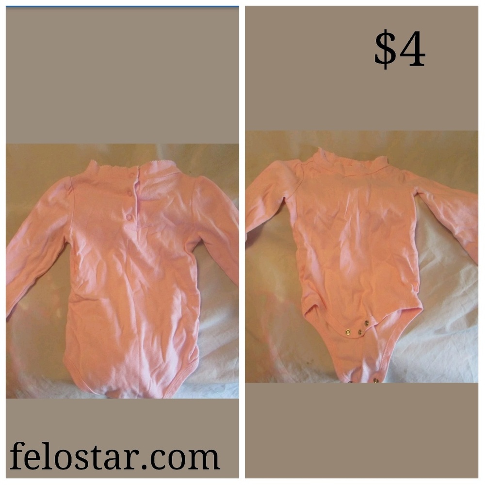 unknown branded girl infant outfit pink long sleev